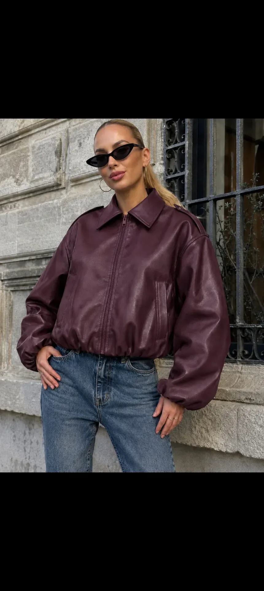 Chaqueta cuerina piloto