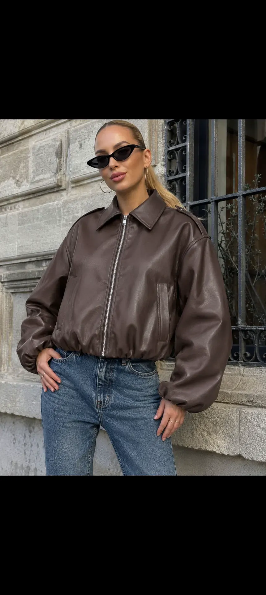 Chaqueta piloto Cuerina