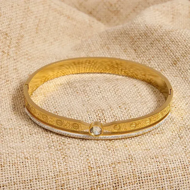BRAZALETE DOBLE CON CIRCONITA CENTRAL