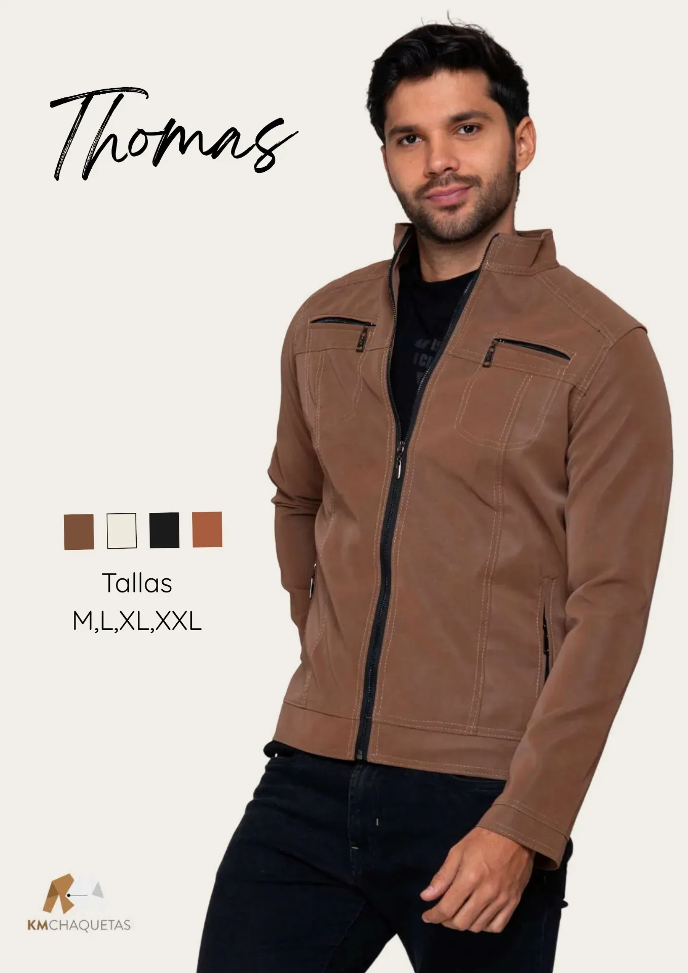 Chaqueta cuerina Hombre