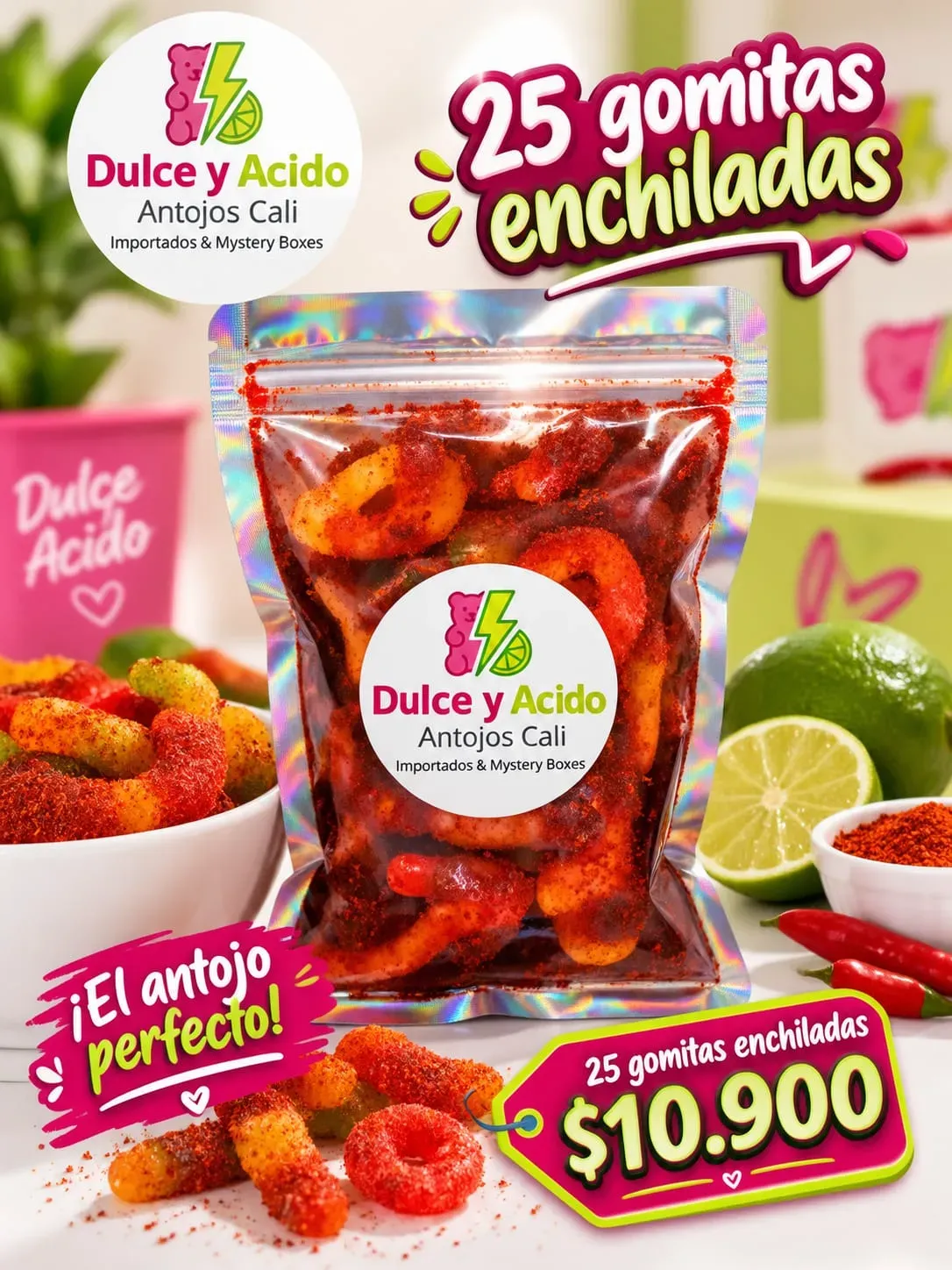 25 gomitas enchiladas