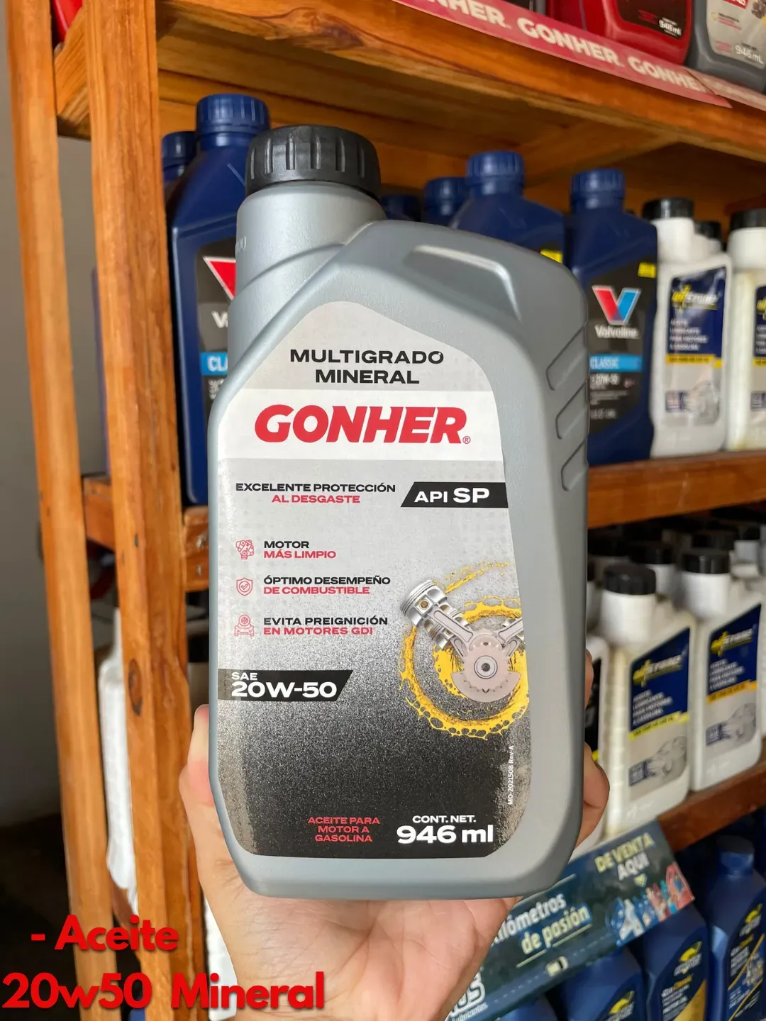 Aceite Gonher 20w50 mineral