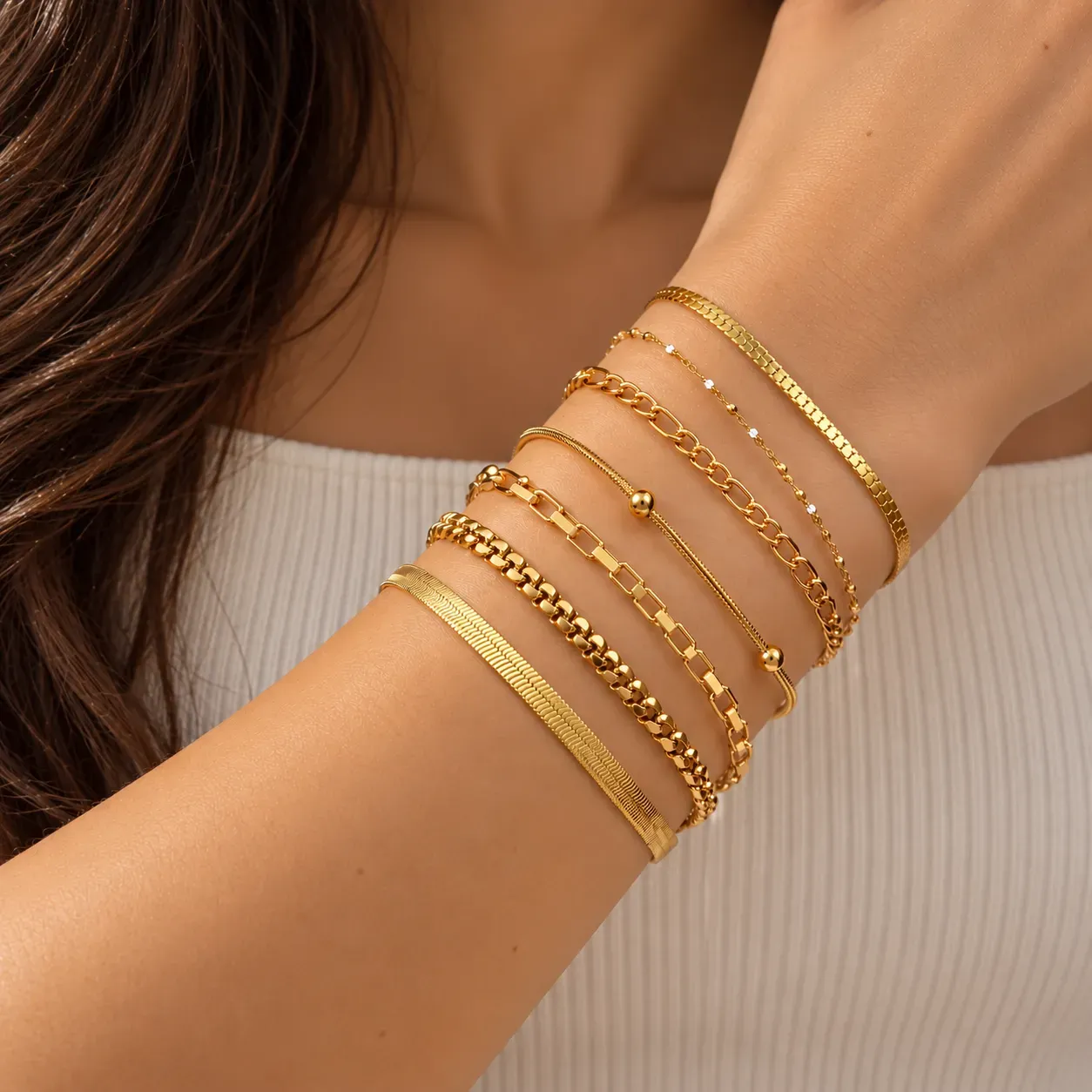 27-Set de pulseras gold