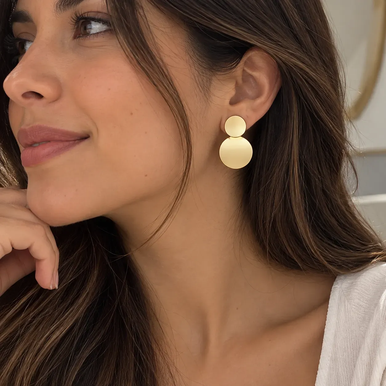 58-Aretes Disco elegante