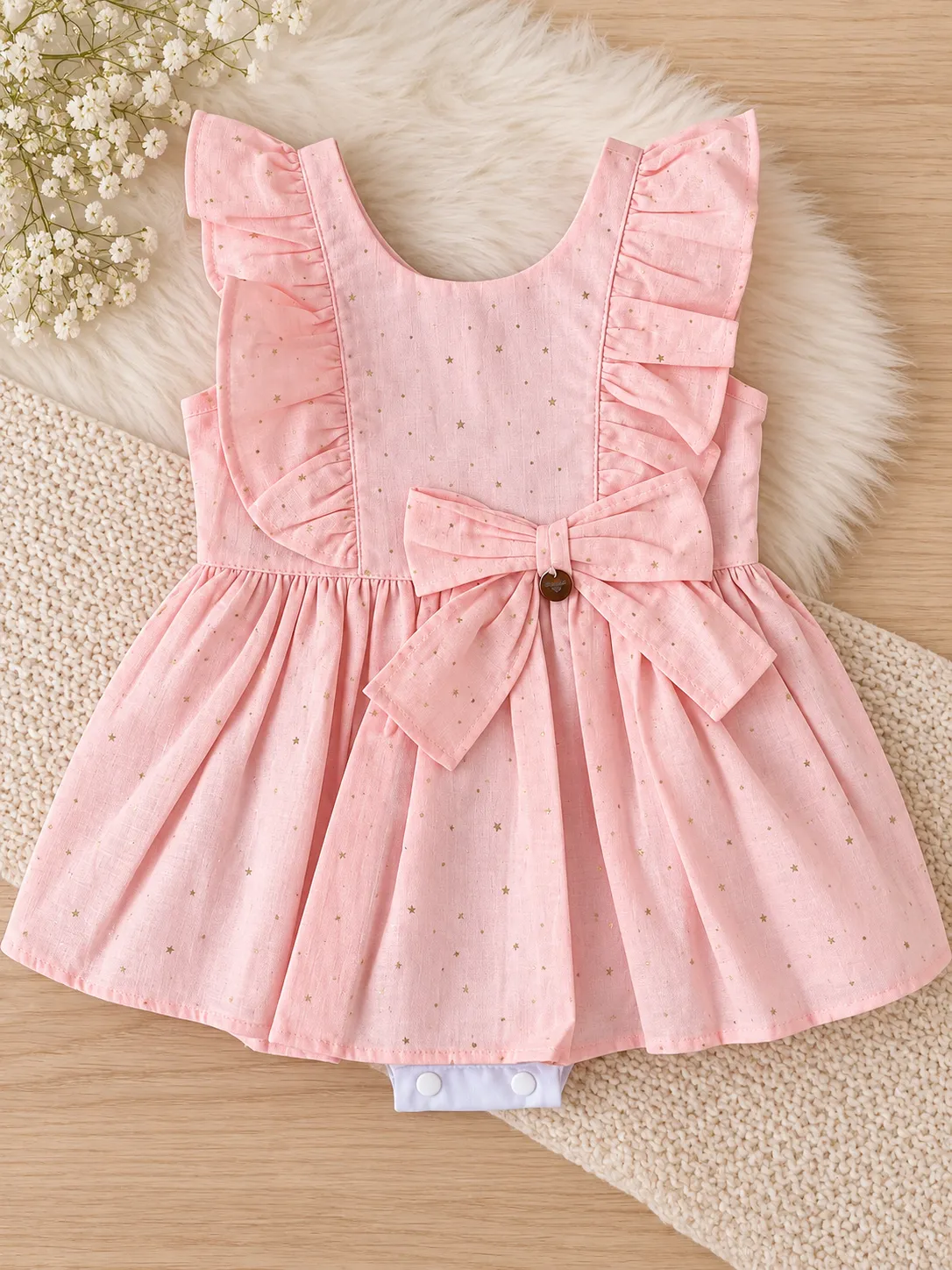 Vestido estrellas salmón