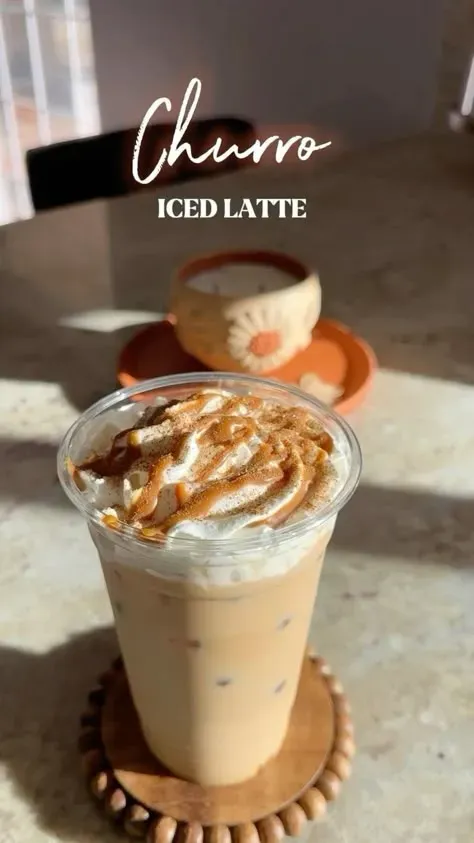 CHURRO ICE LATTE