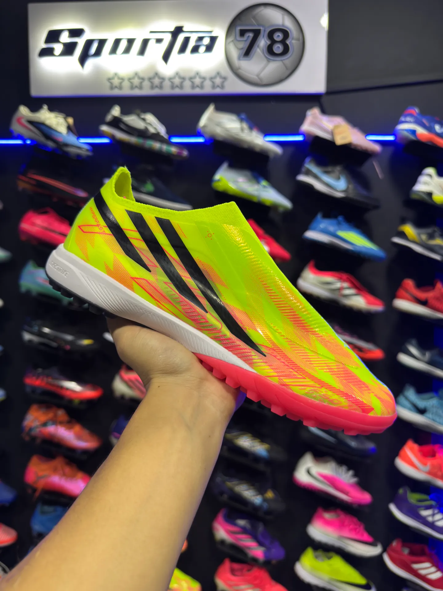 F50 Hyperfast Laceless TF / Verde Neón