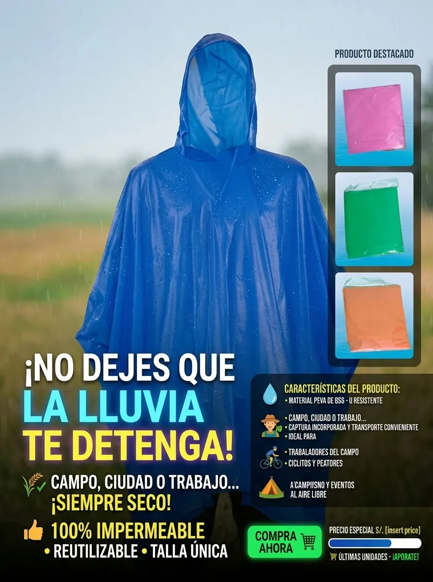 Poncho Para  Lluvia
