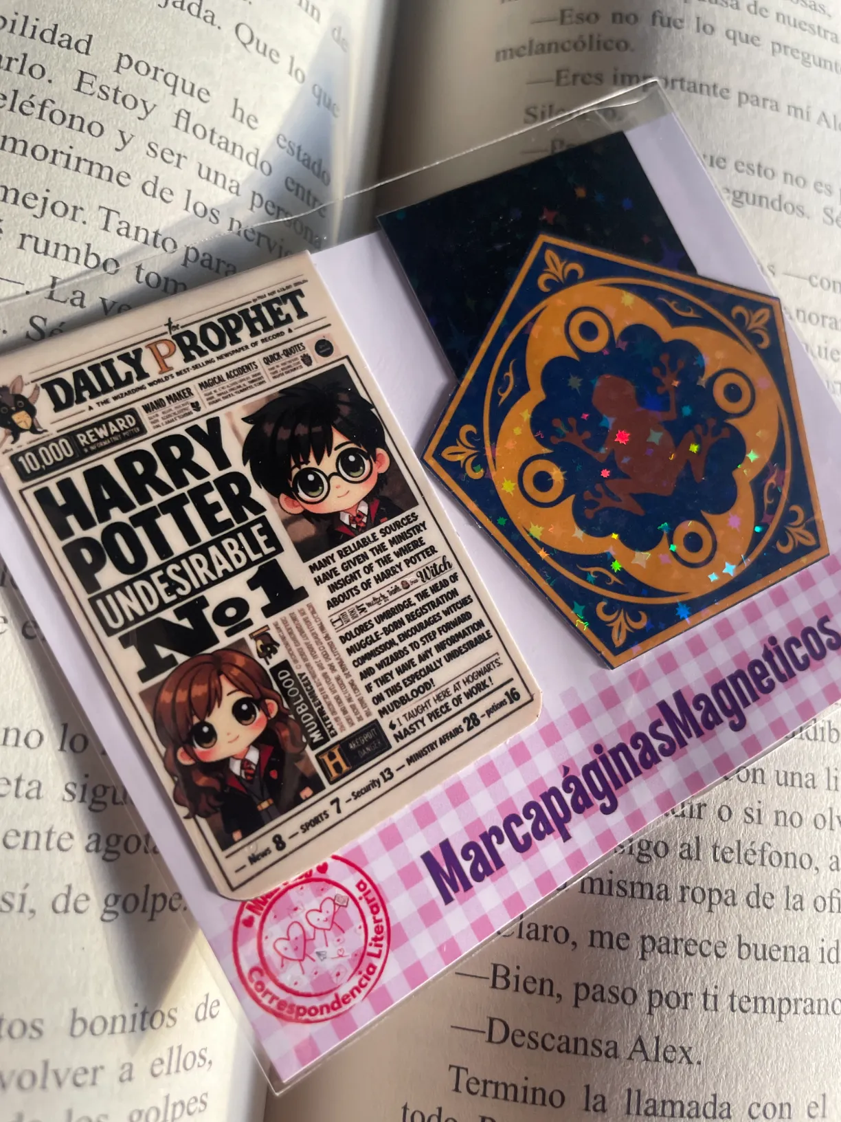Dúo de Marca páginas magnético Harry Potter Estilo 1