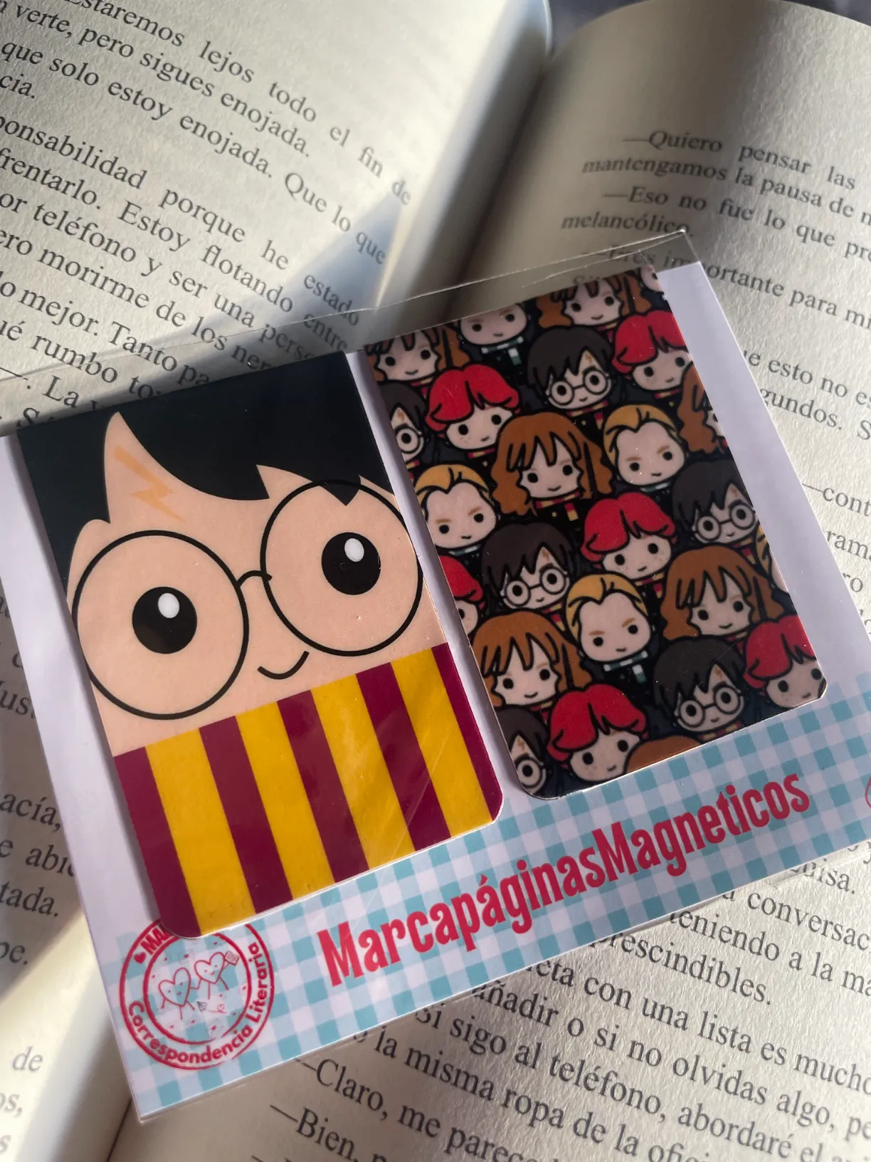 Dúo de marca páginas magnético Harry Potter estilo 2