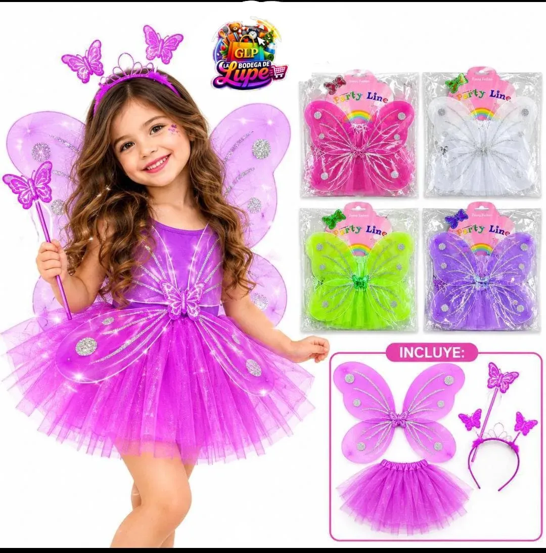 Set mariposa niña tutú