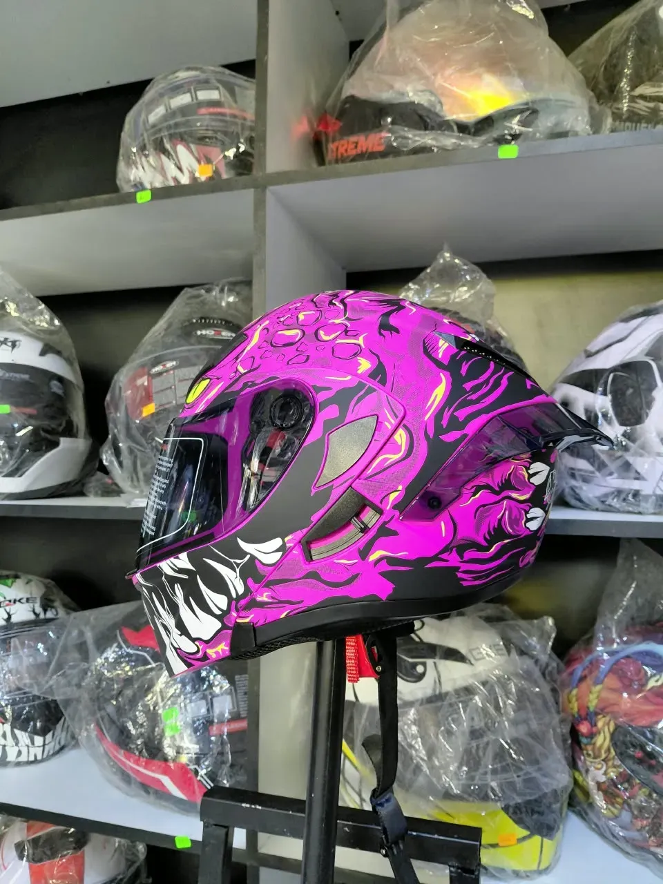CASCO TATSU XTREME ROSA AMAR MATE TALLA S