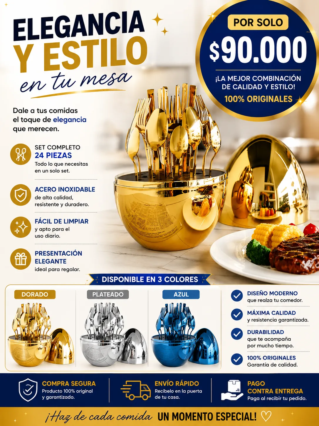 cubiertos huevo