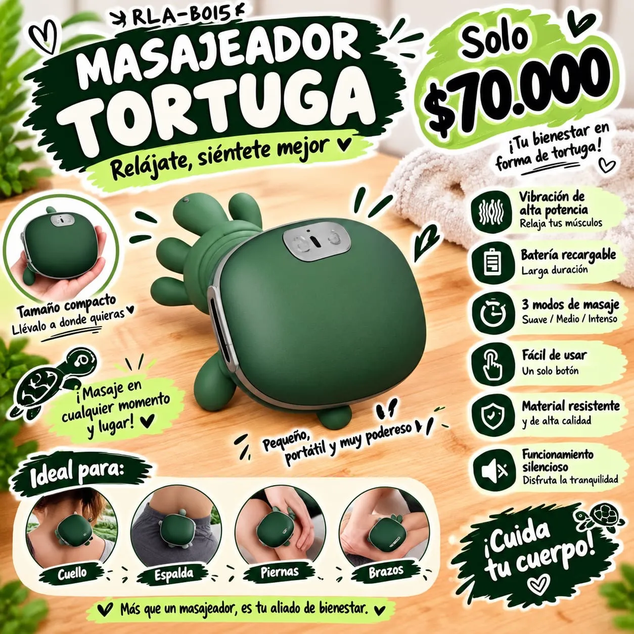 masajeador tortuga
