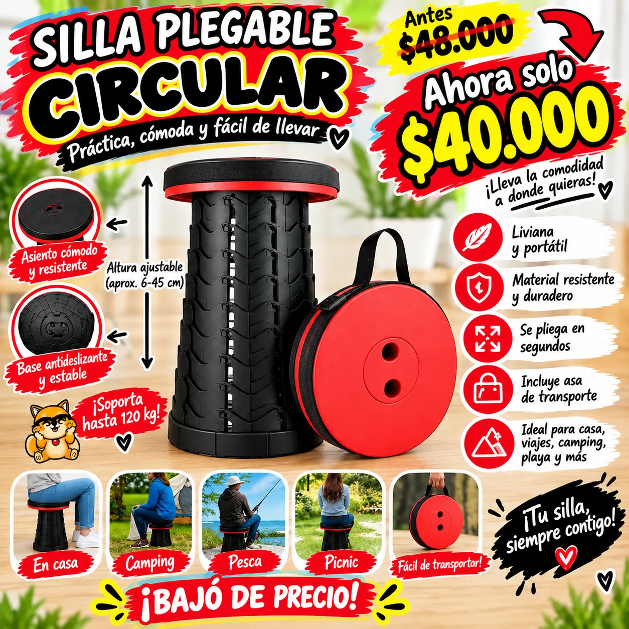 silla plegable