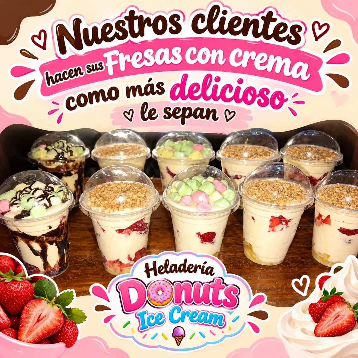 Fresa con crema