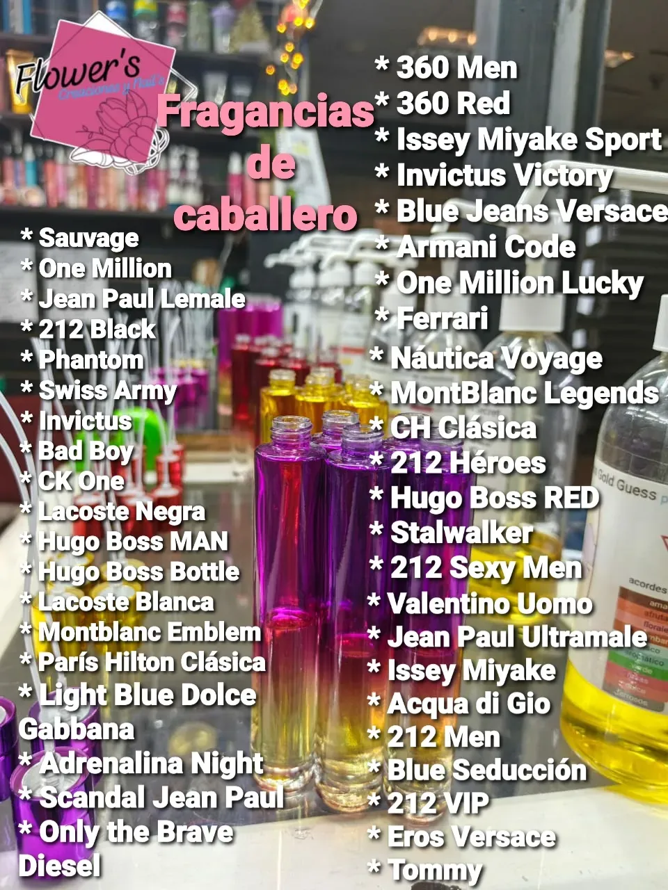 Perfumes a base de aceites con feromonas