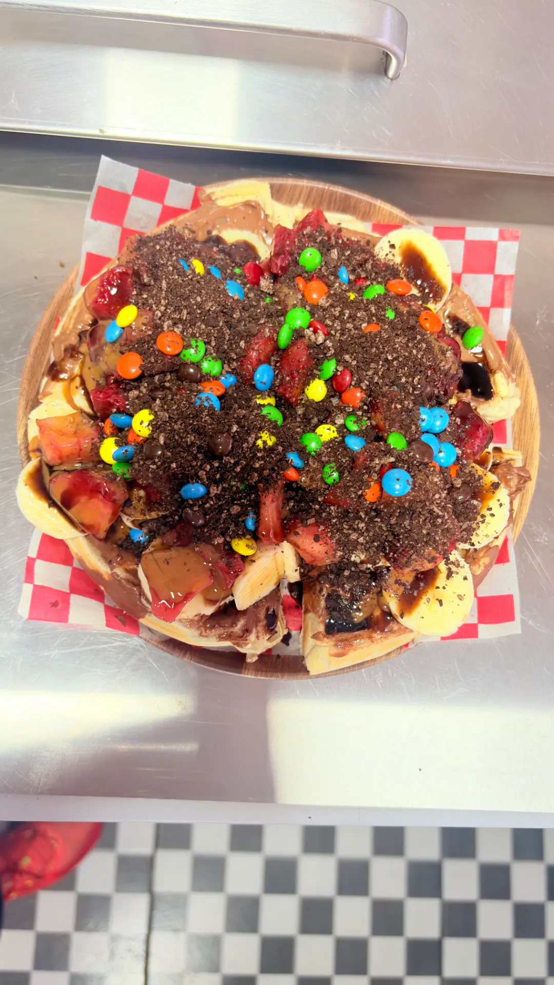 Waffle al plato