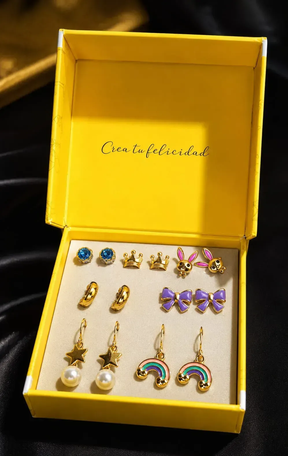 Caja de aretes x7 Niña
