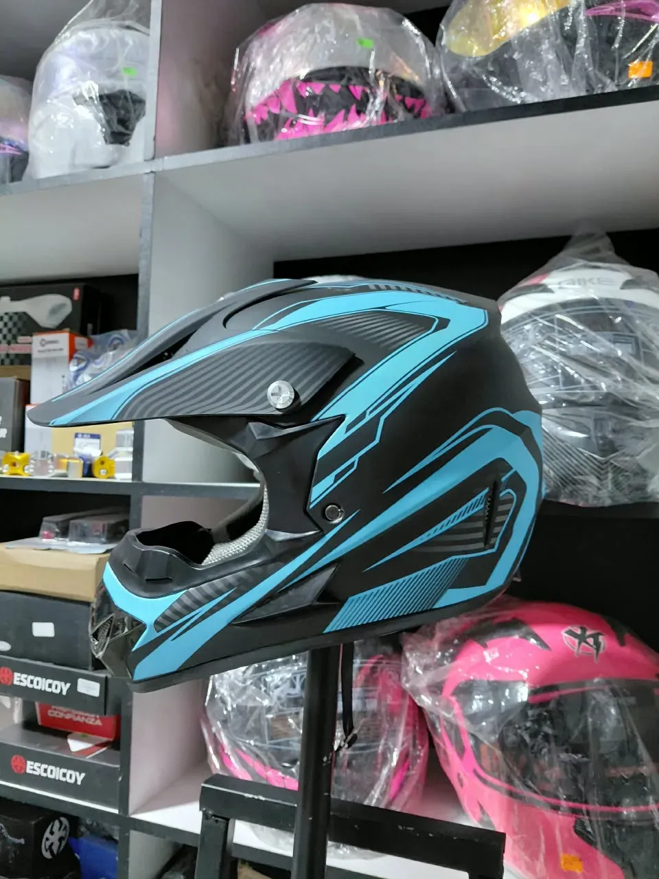 CASCO CROSS CERTIF. DOT NG-CELESTE ABS XL
