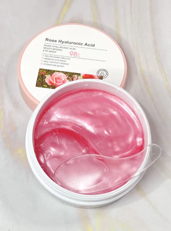 Parches de colágeno para ojeras de rosas