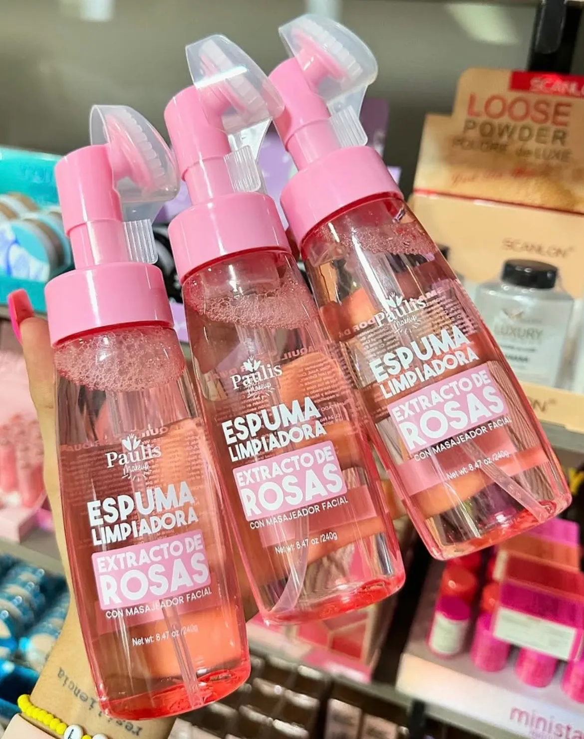 Espuma limpiadora con Extracto de Rosas