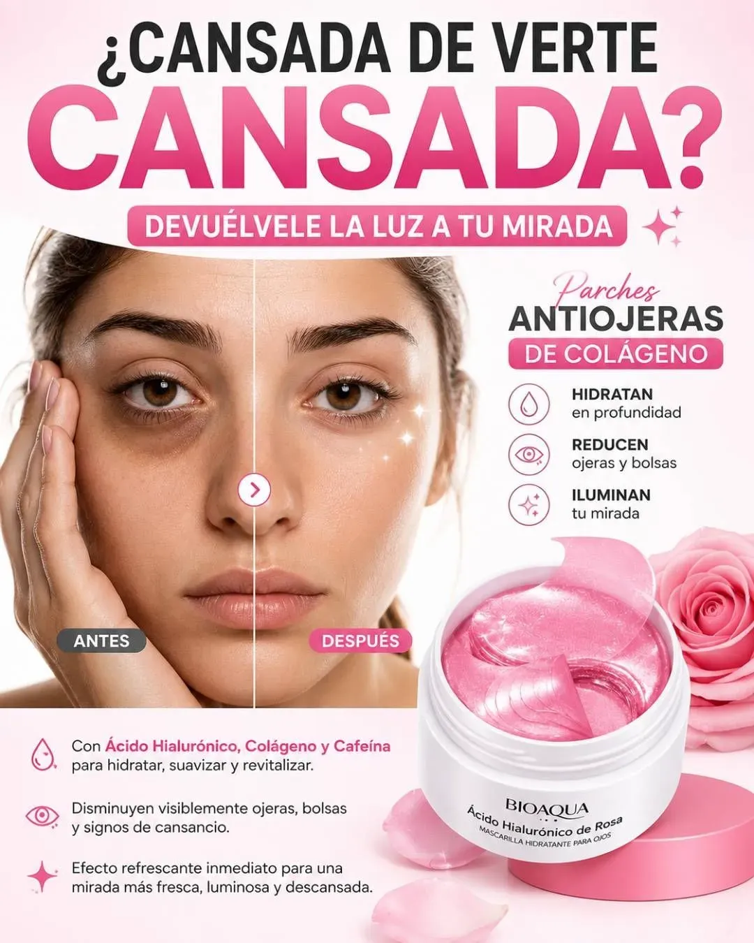 2 Potes de Colágeno para ojeras