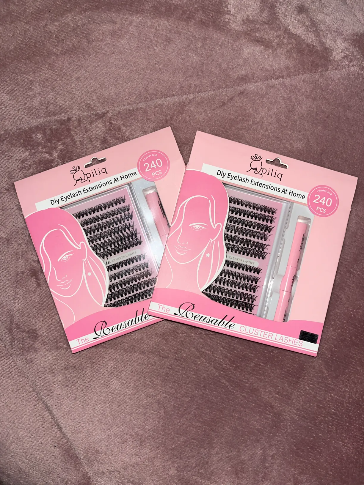 Pestañas cluster lashes