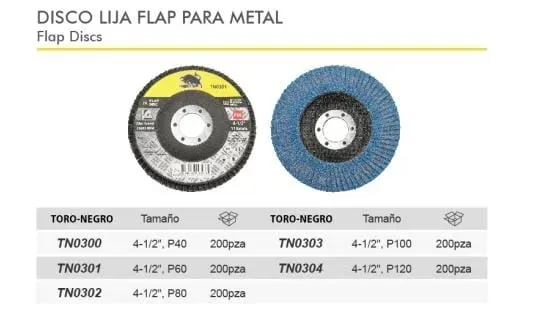 Disco traslapado de 4 1/2"