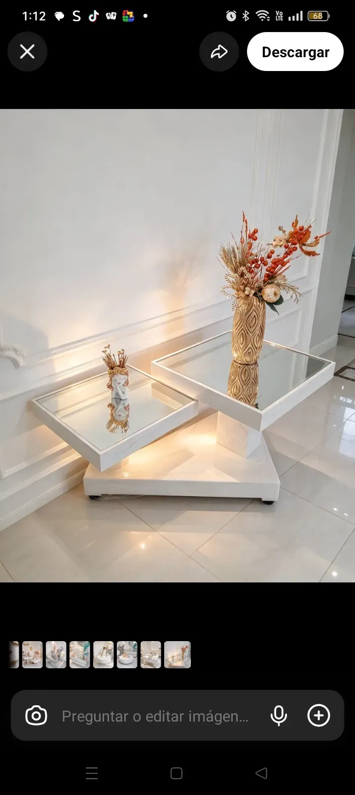 Mesa decorativa para sala