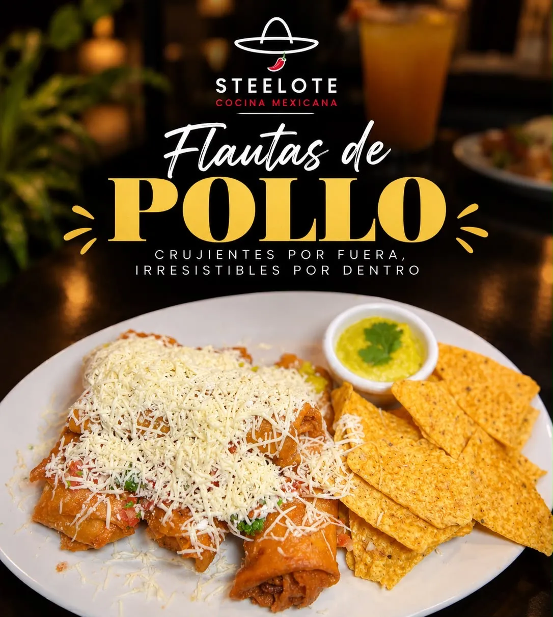 Flautas de pollo