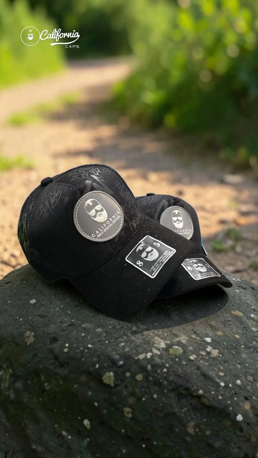 GORRA CALIFORNIA-NEGRA /PIEDRERIA