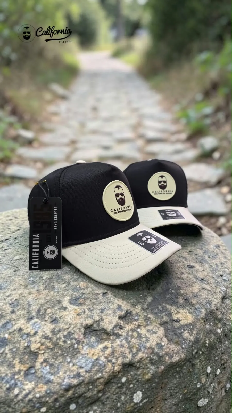 GORRA CALIFORNIA NEGRA/BEIGE