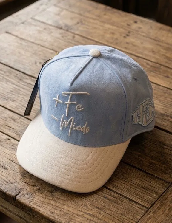 GORRA CALIFORNIA GAMUZA AZUL/BEIGE
