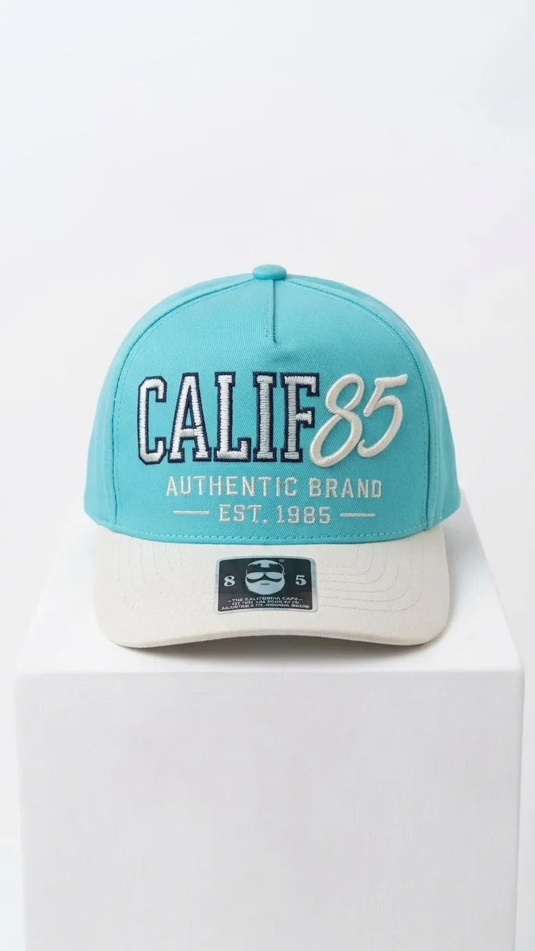 GORRA CALIFORNIA BEIGE/TURQUEZA