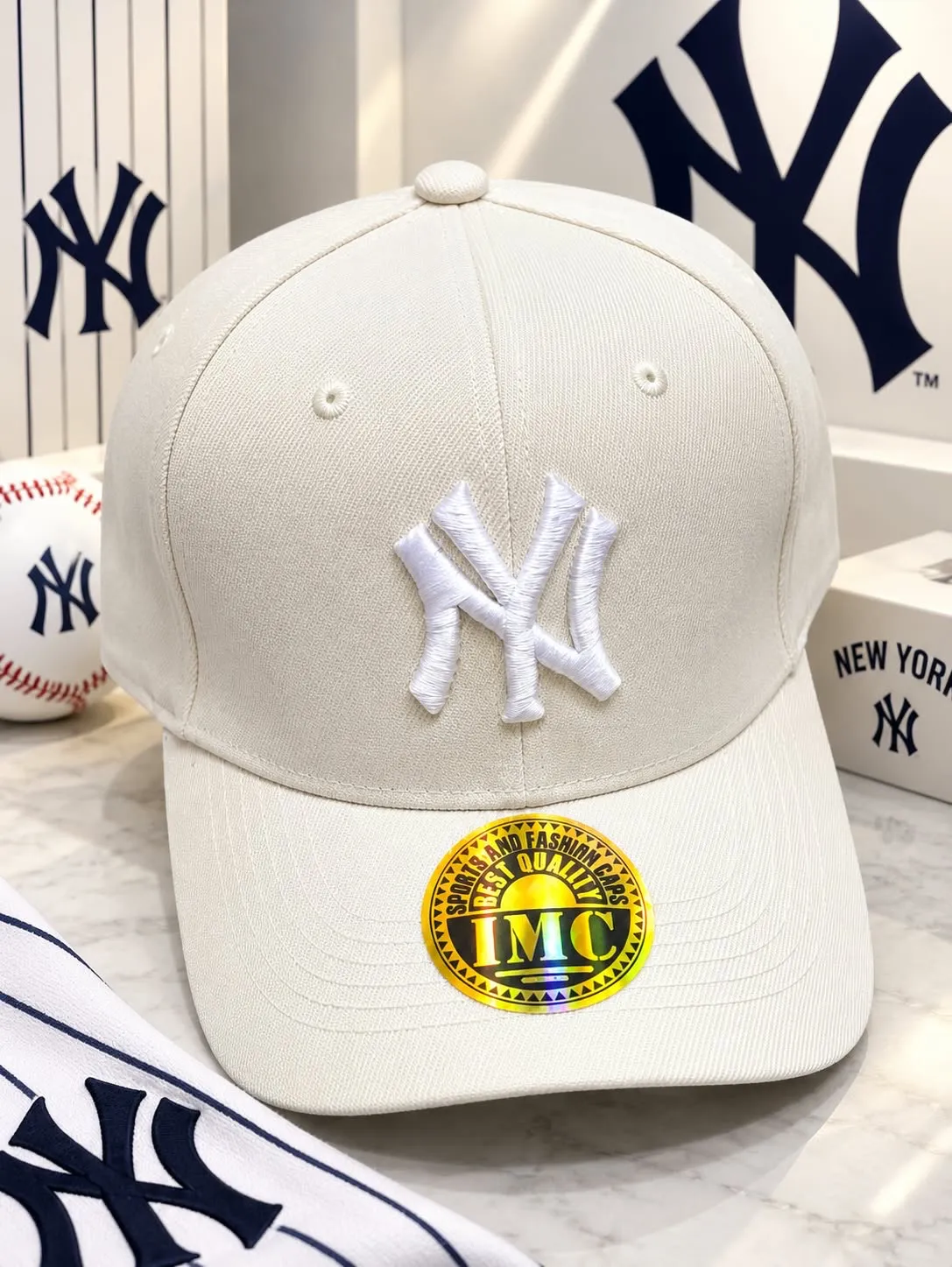 GORRA NY COLOR BEIGE