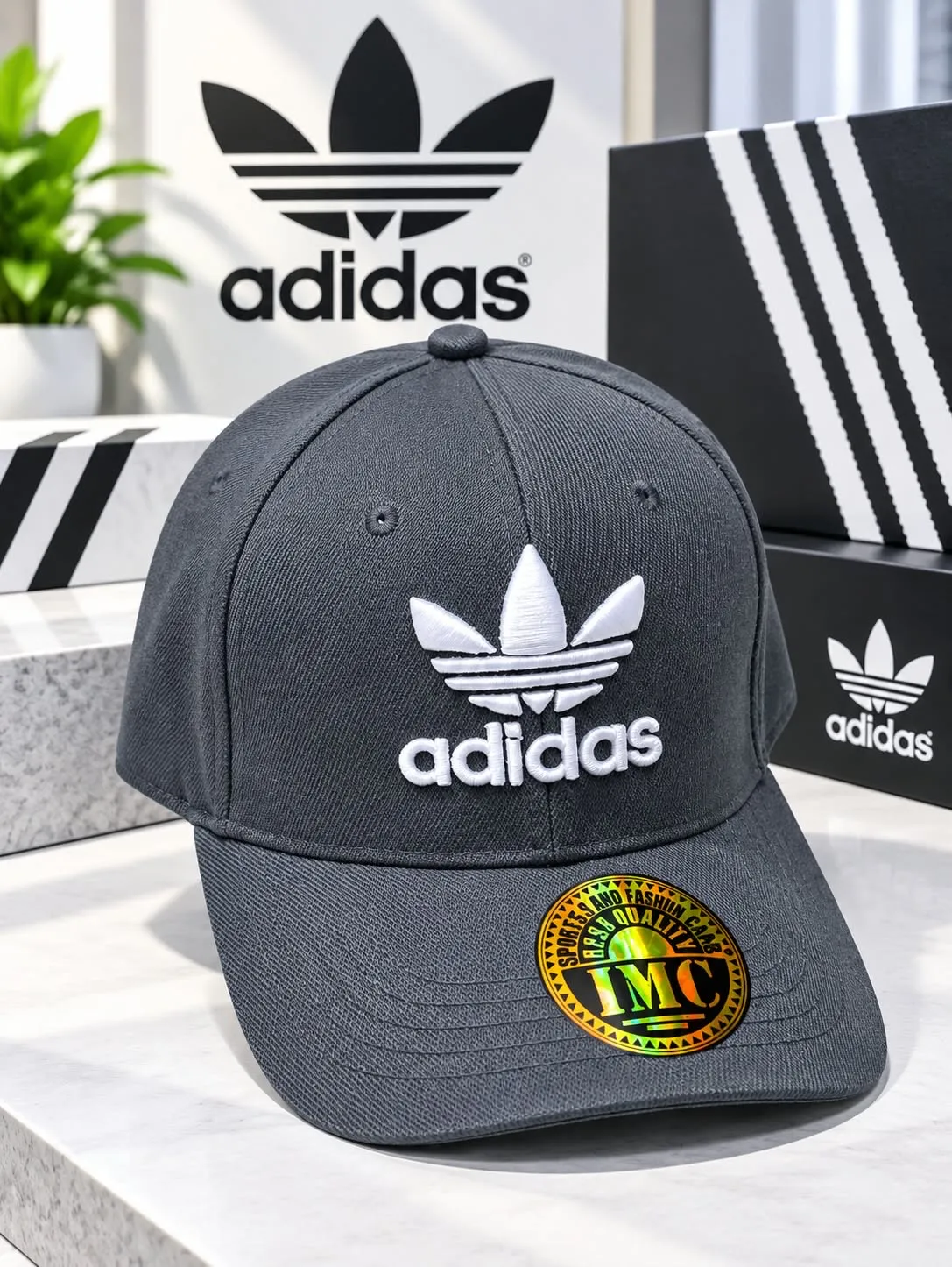 GORRA ADIDAS GRIS