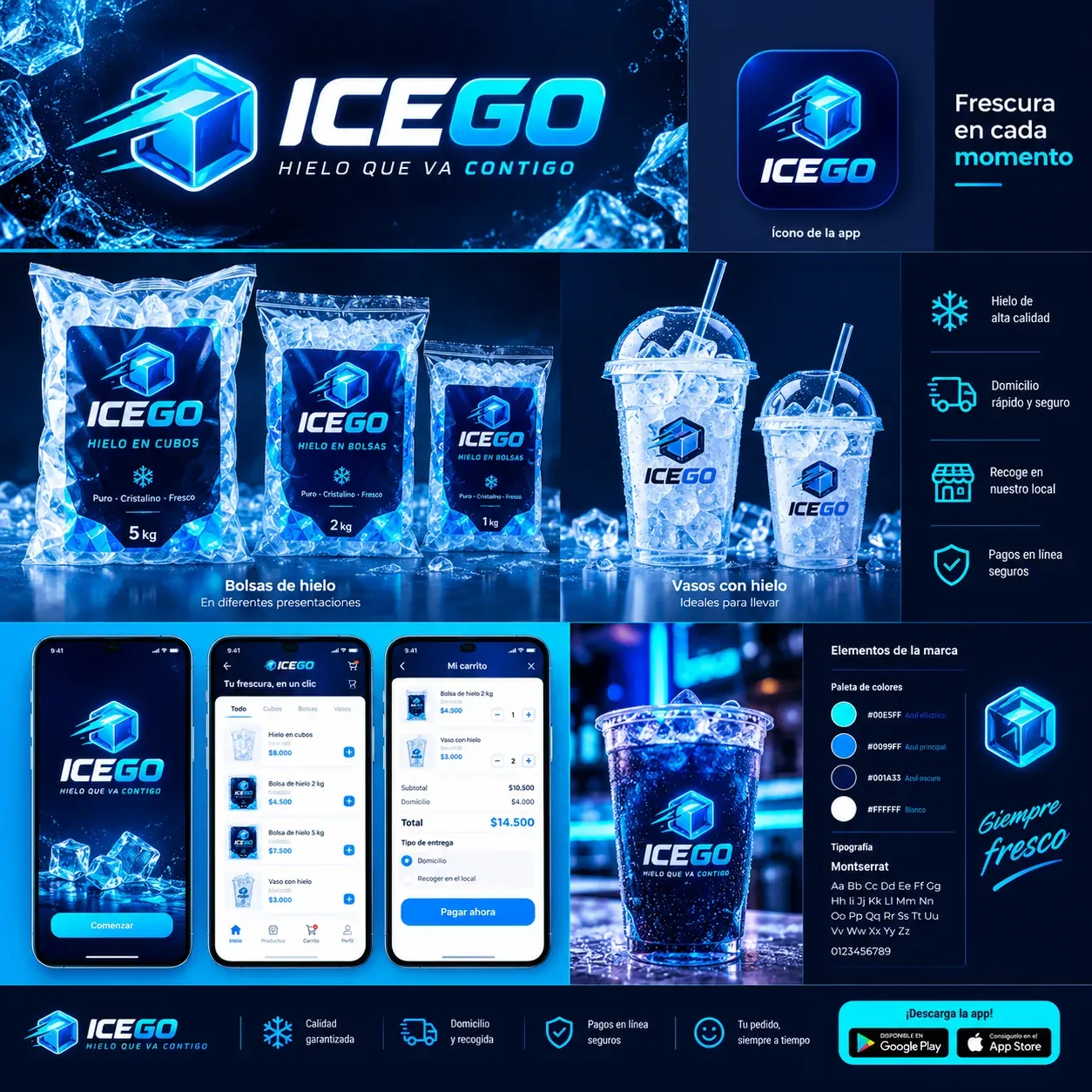 Hielo x Kg elige su presentación.