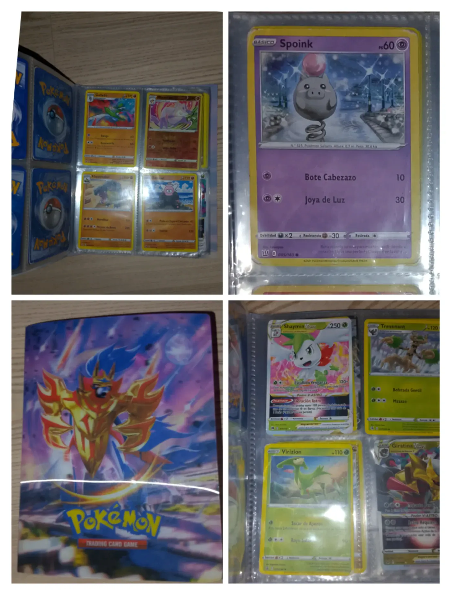 Álbum Pokémon con cartas