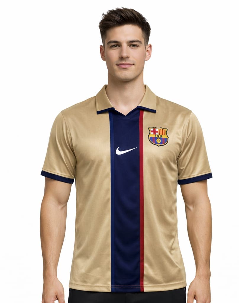 CAMISA BARCELONA RETRO DORADA