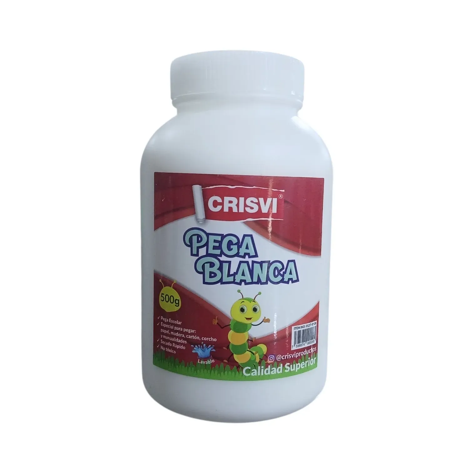 Pega blanca liquida 500gr Crisvi