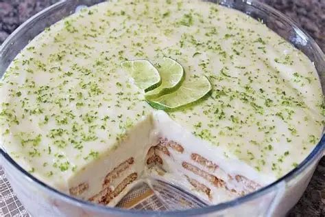 postre de galletas con limon